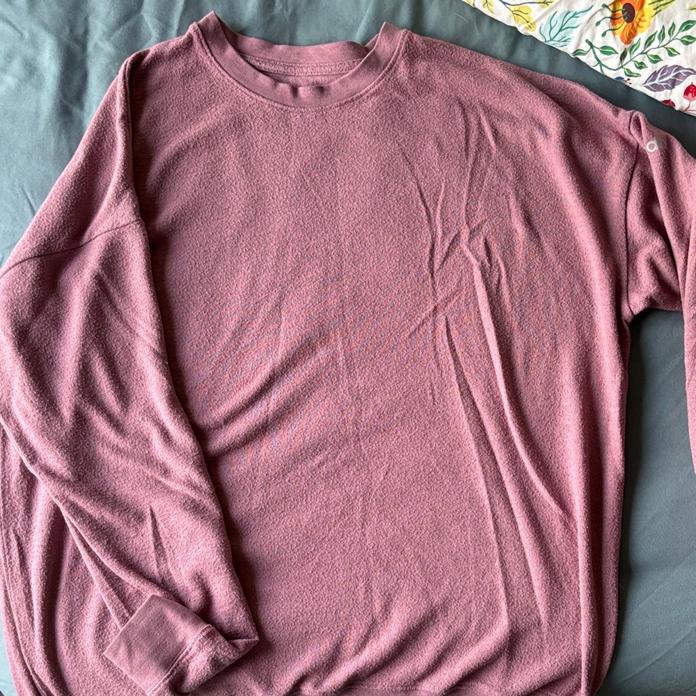 ALO Yoga Men's Dusty Rose Crewneck Sweater